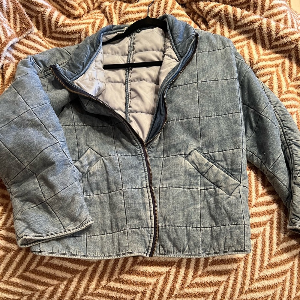Quilted denim jacket